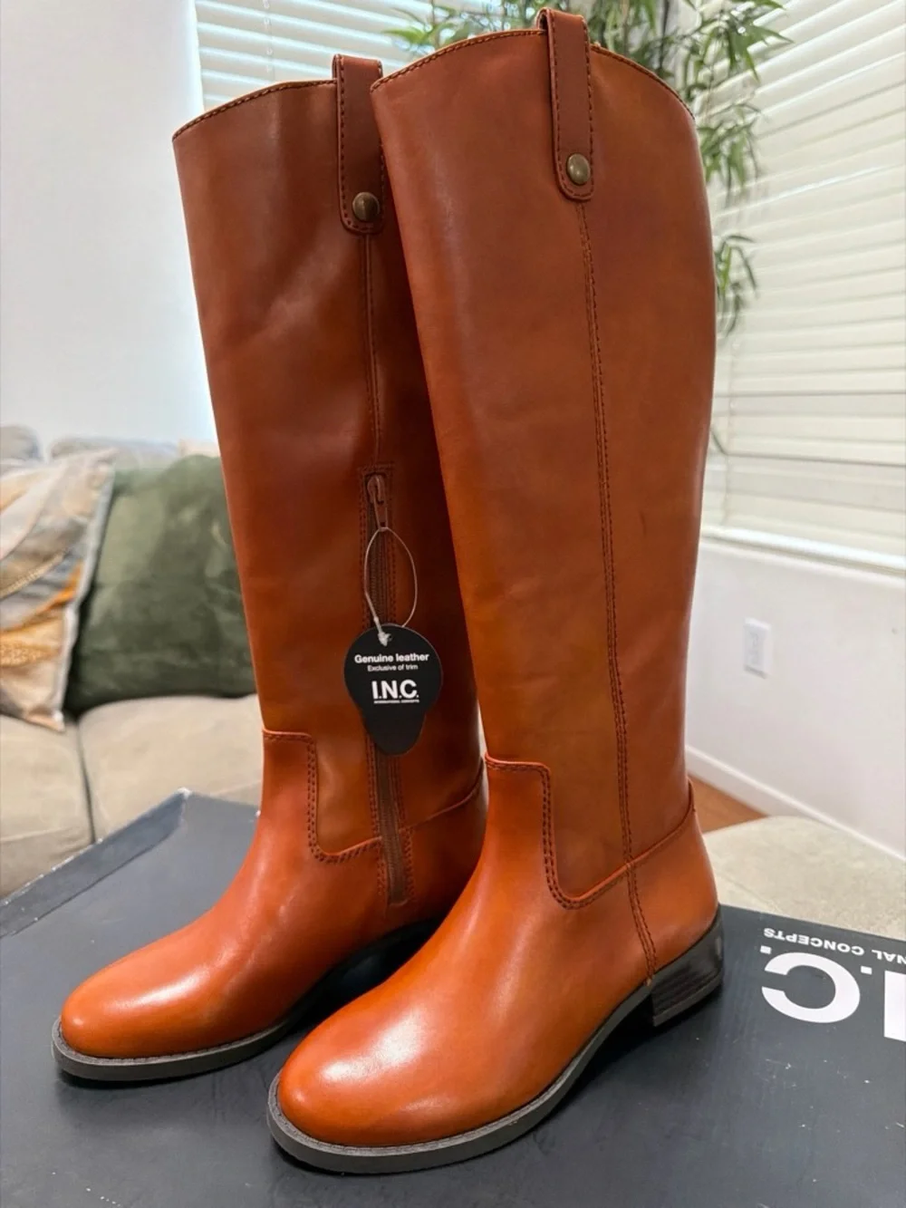 Style & Co. Tall Over-the-Knee Boots in Cognac
